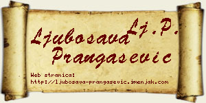 Ljubosava Prangašević vizit kartica